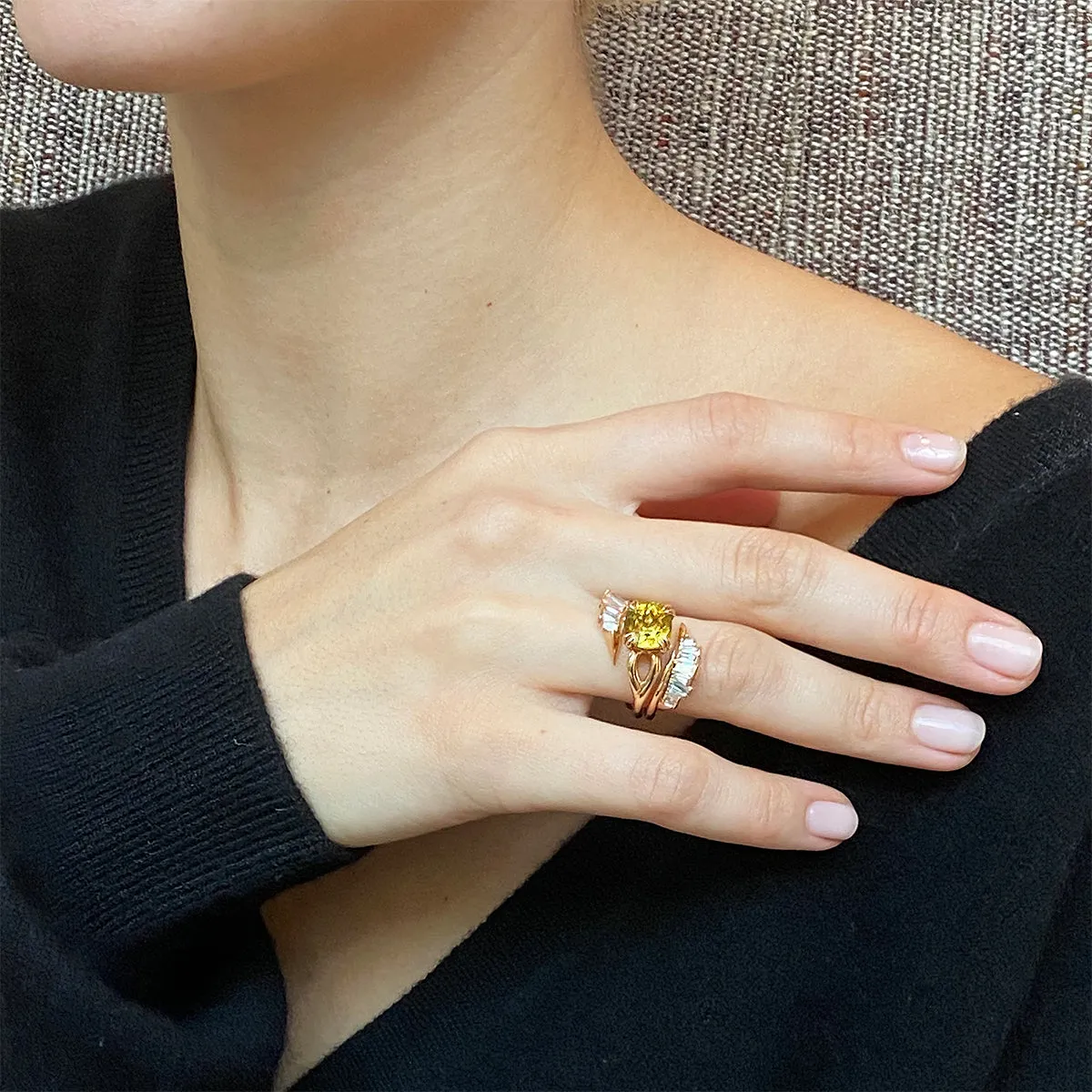 Languid Solitaire Ring - Sphene