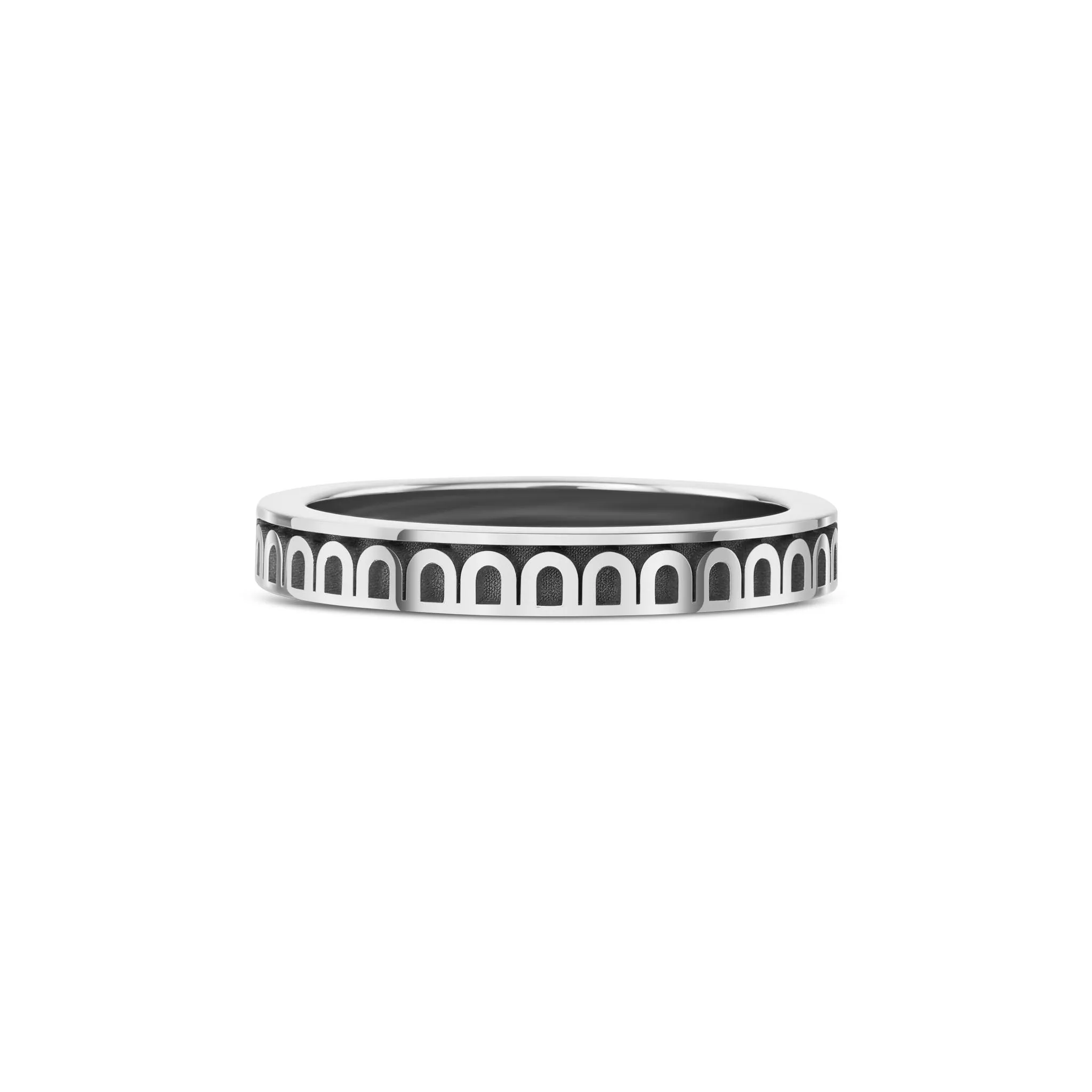 L'Arc de DAVIDOR PM Ring, Platinum with Satin Finish