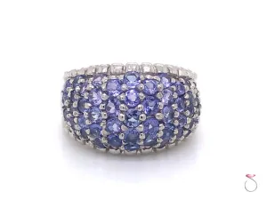 Large 2.00 ctw. Tanzanite Dome Ring in Platinum