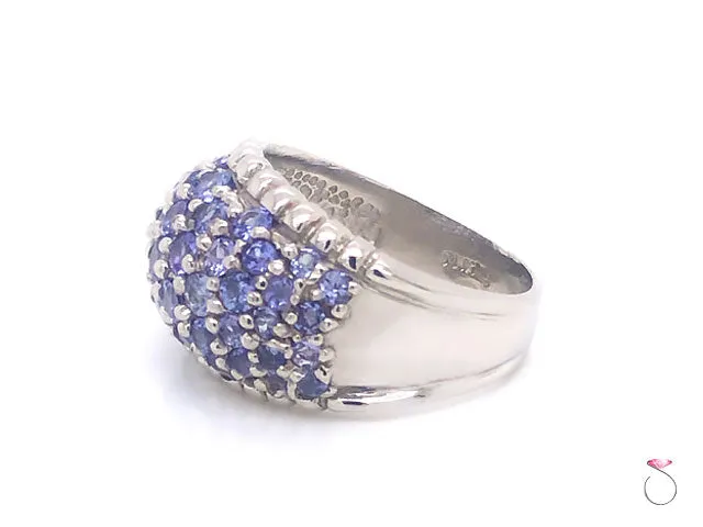 Large 2.00 ctw. Tanzanite Dome Ring in Platinum