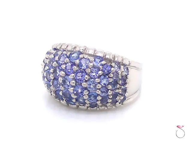 Large 2.00 ctw. Tanzanite Dome Ring in Platinum