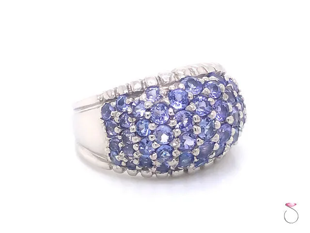 Large 2.00 ctw. Tanzanite Dome Ring in Platinum