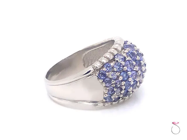 Large 2.00 ctw. Tanzanite Dome Ring in Platinum