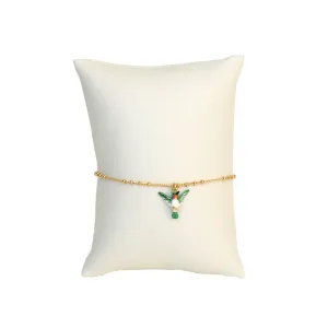 Les Nereides Pink Silk Thread Hummingbird Bracelet
