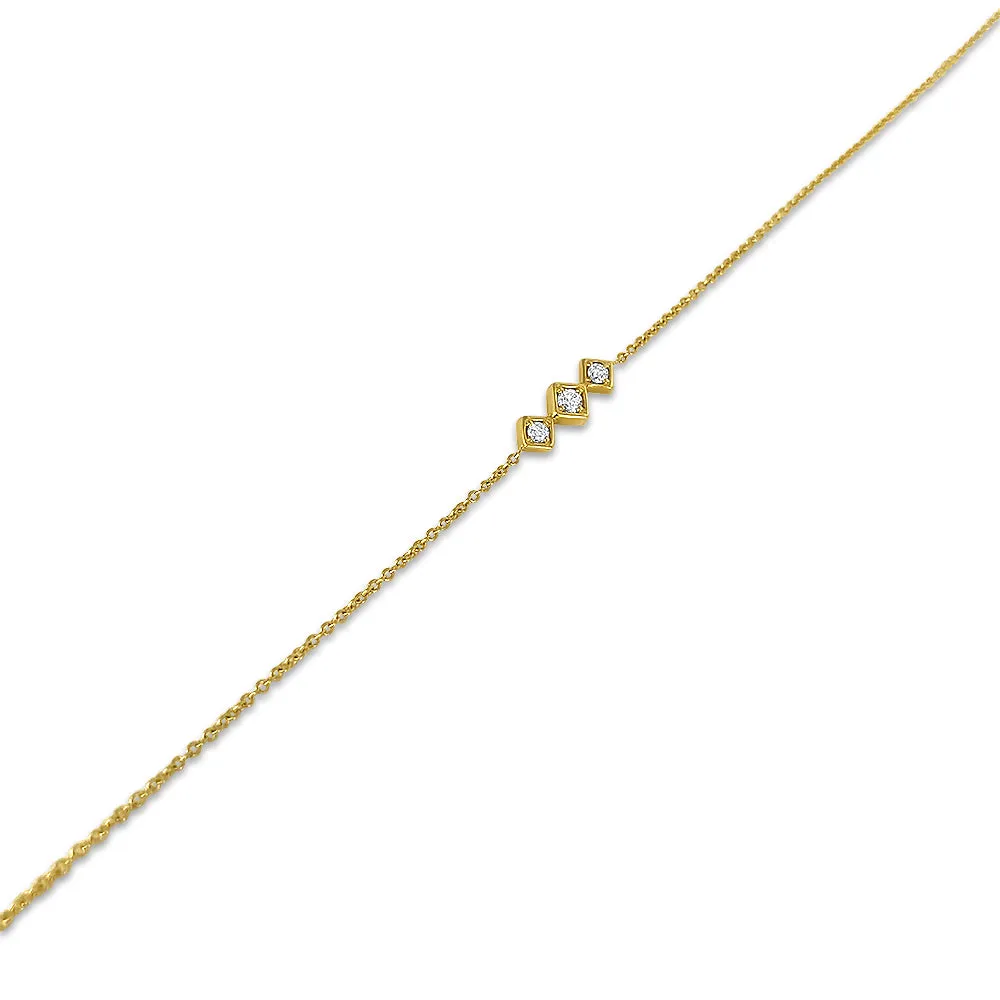 Lex Triple Diamond Motif Bracelet