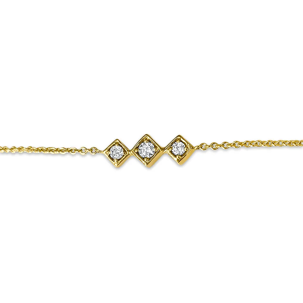 Lex Triple Diamond Motif Bracelet