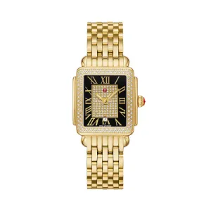 Limited Edition Deco Madison Mid 18K Gold-Plated Stainless Steel Diamond Watch, 31mm