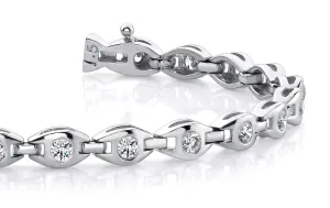 Linked Eye Diamond Bracelet with 2.08 ct.(finished) 3mm
