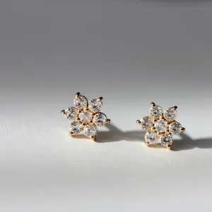 Little Gold Willow Stud Earrings