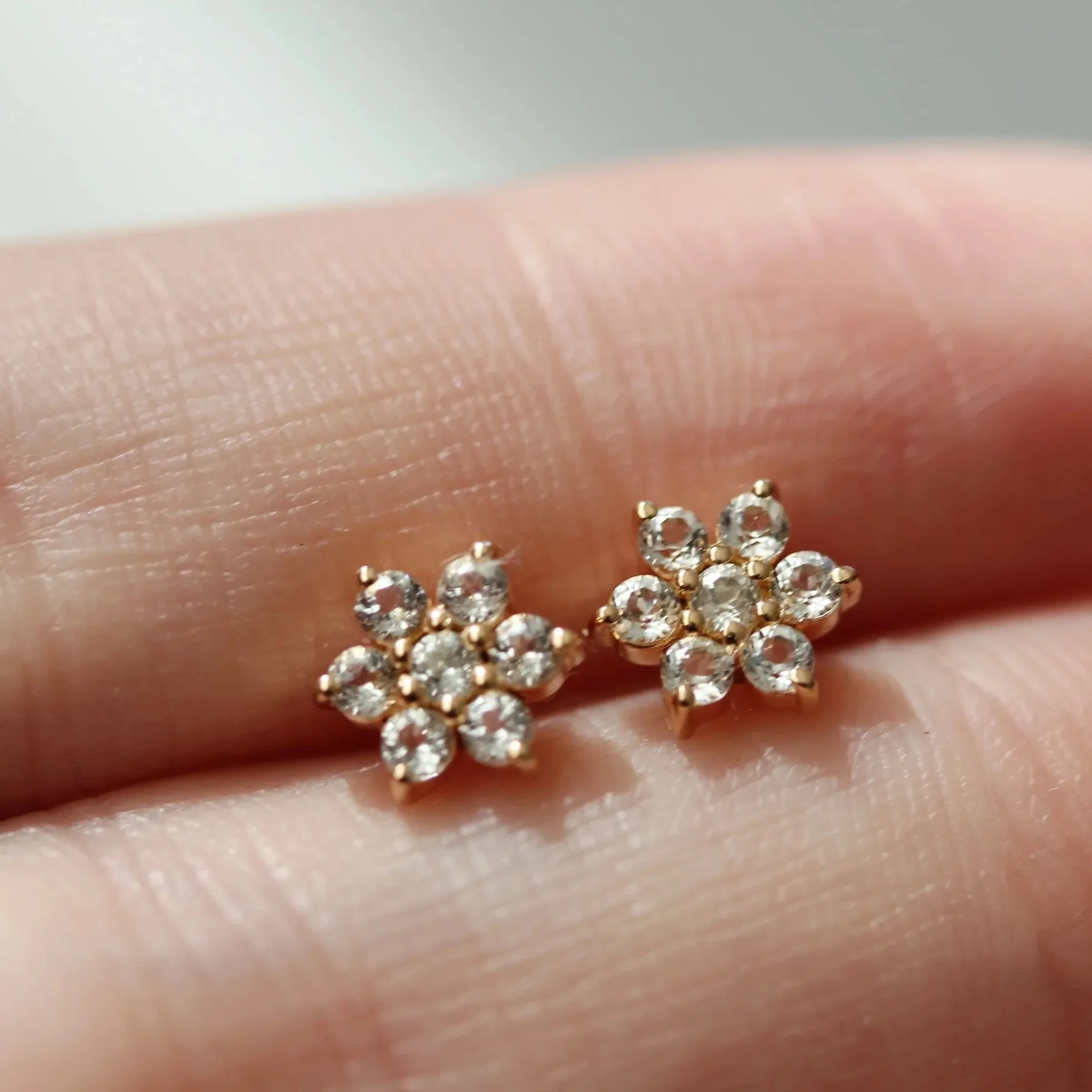 Little Gold Willow Stud Earrings