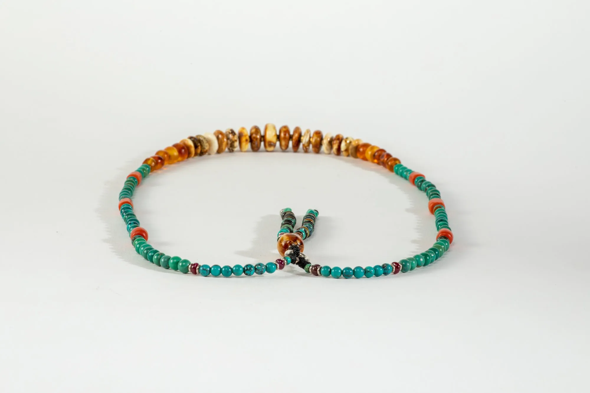 Long Amber Mala necklace with Tassle