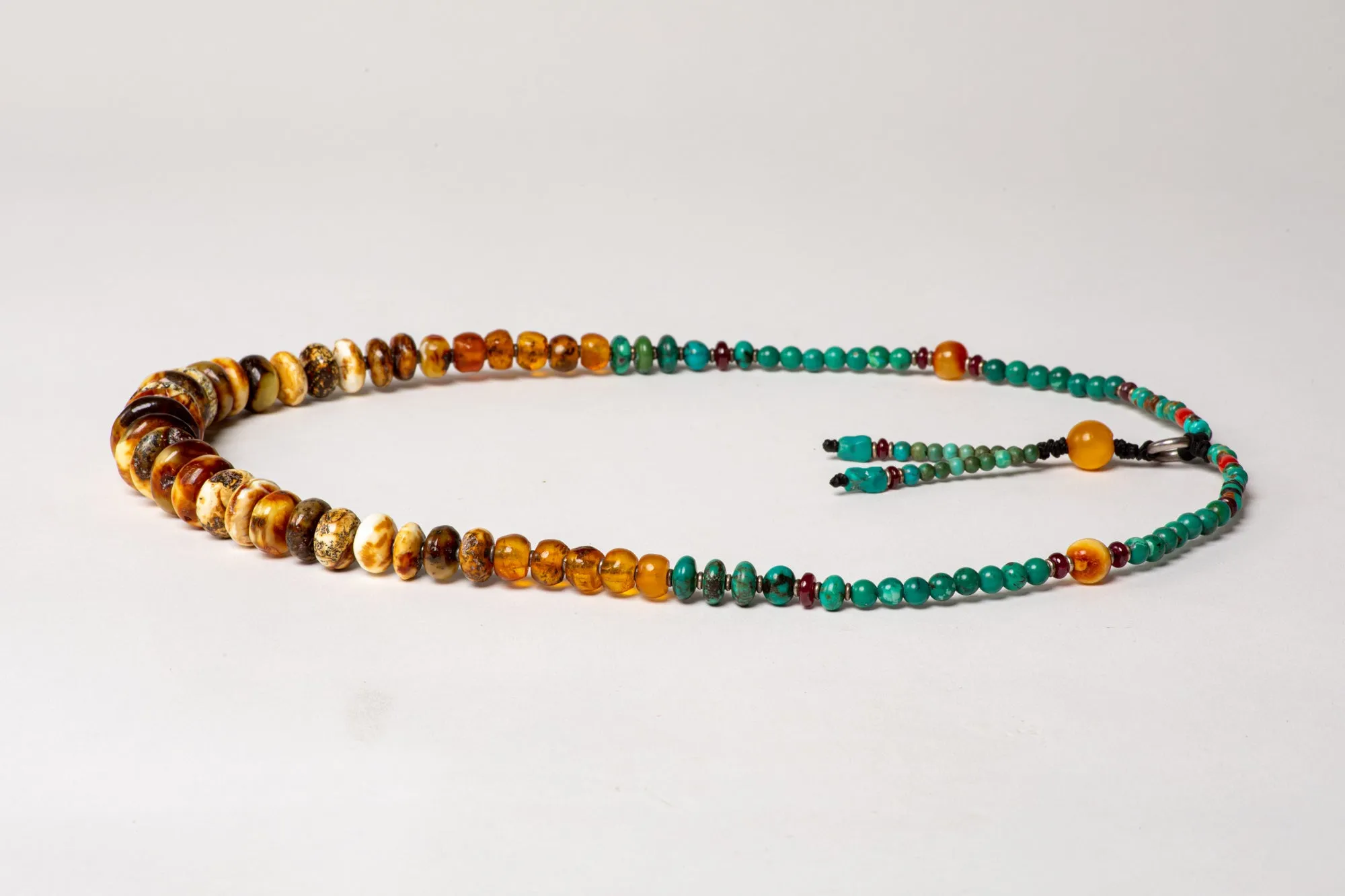 Long Amber Mala necklace with Tassle