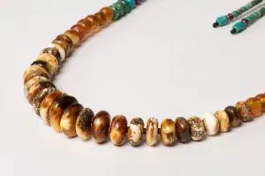 Long Amber Mala necklace with Tassle