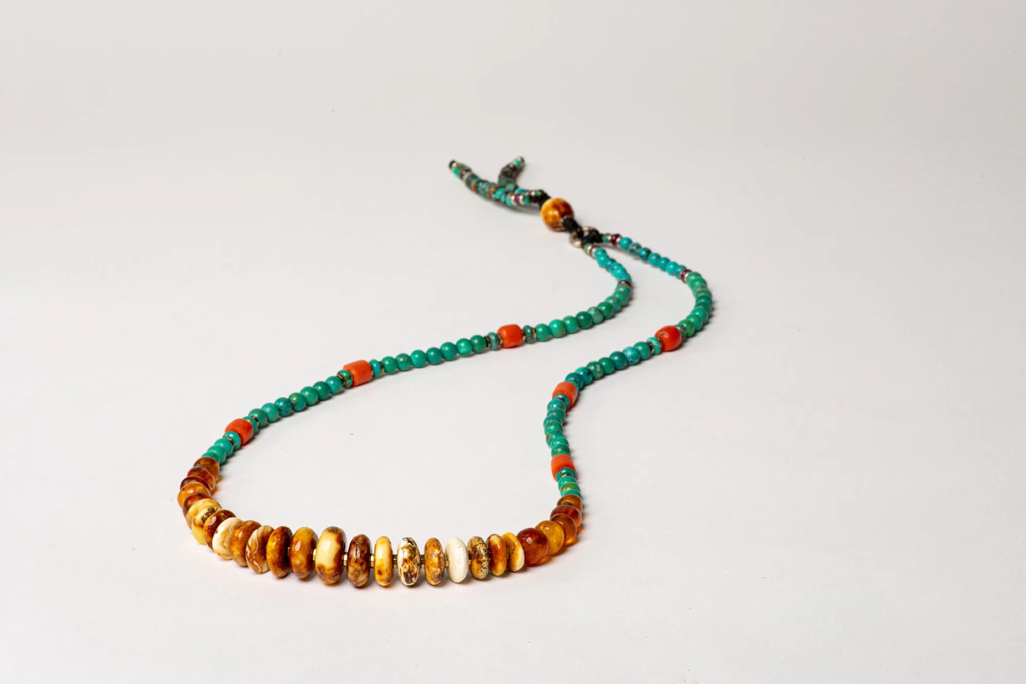 Long Amber Mala necklace with Tassle