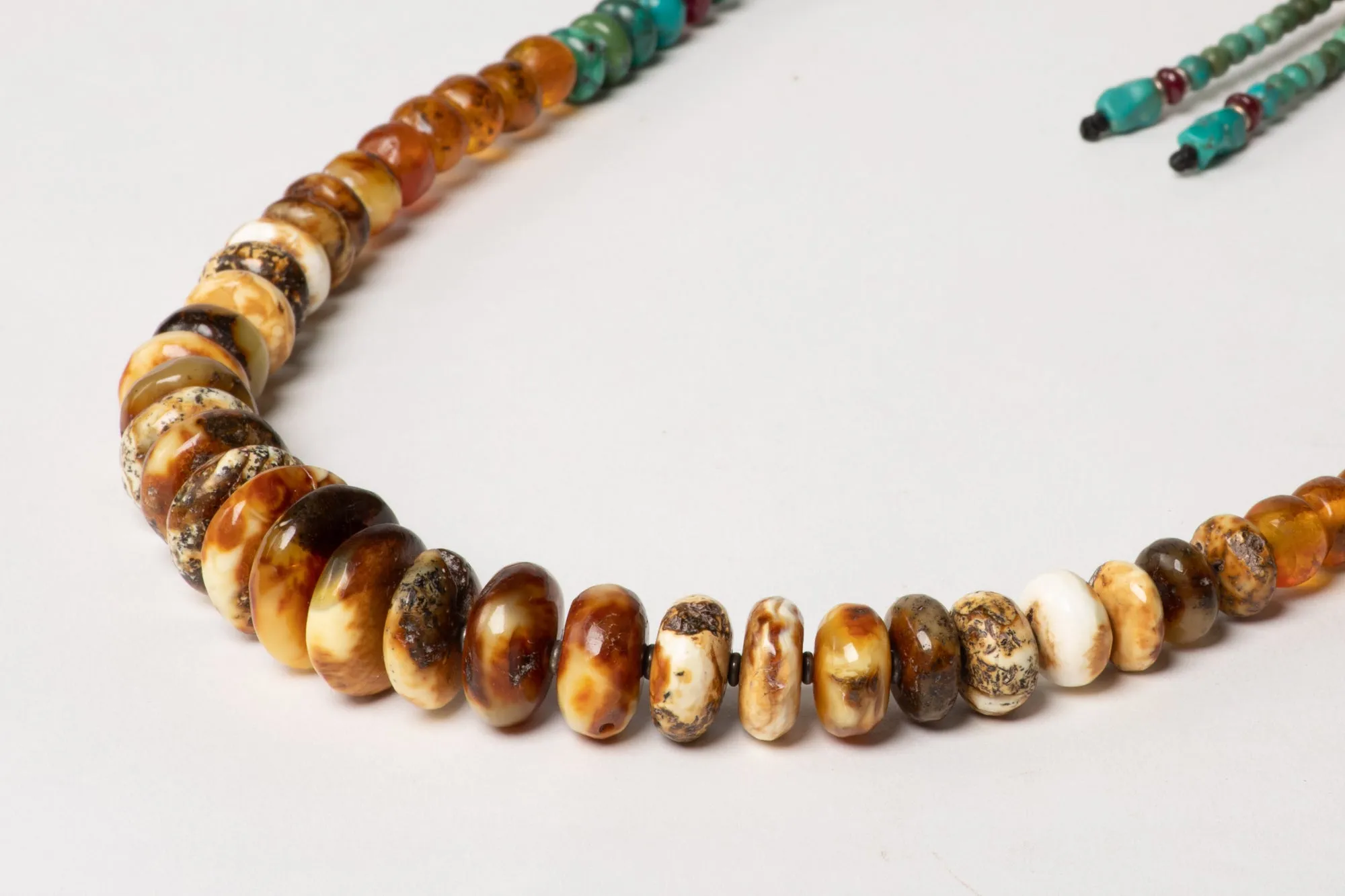 Long Amber Mala necklace with Tassle
