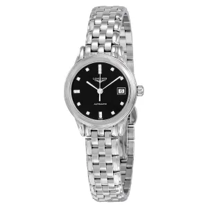 Longines Diamond Automatic Black Dial Stainless Steel Ladies Watch L4.274.4.59.6