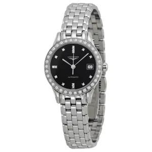 Longines La Grande Classique Automatic Diamond Black Dial Stainless Steel Ladies Watch L42740576 L4.274.0.57.6