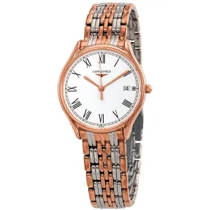 Longines Lyre White Matt Dial Ladies Two Tone Watch L43591117 L4.359.1.11.7