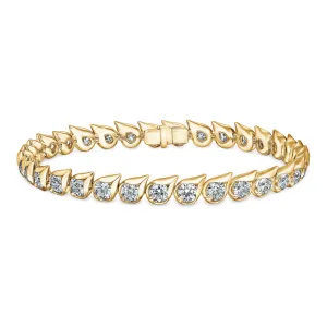 LU Droplet 18K Yellow Gold Diamond Bracelet