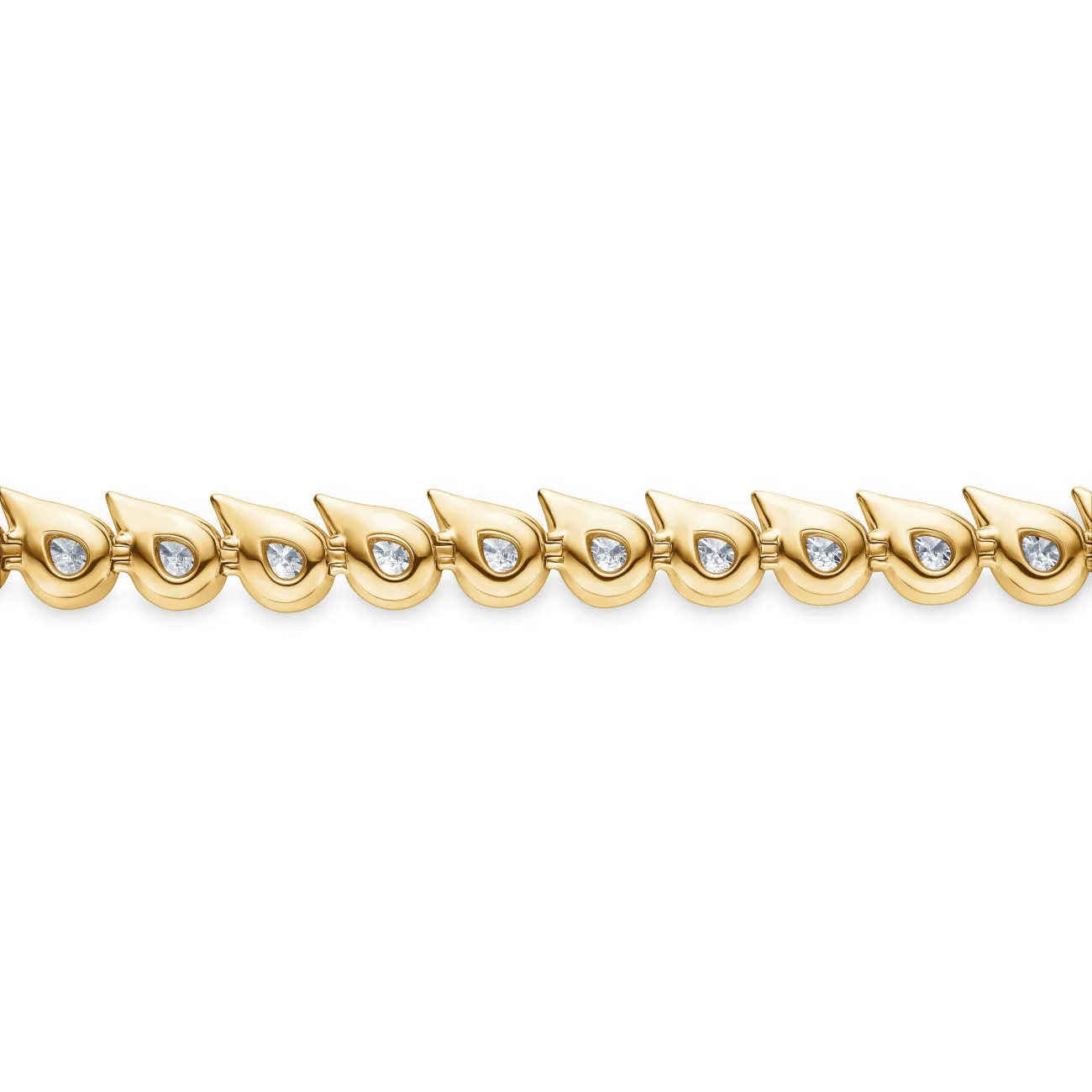 LU Droplet 18K Yellow Gold Diamond Bracelet