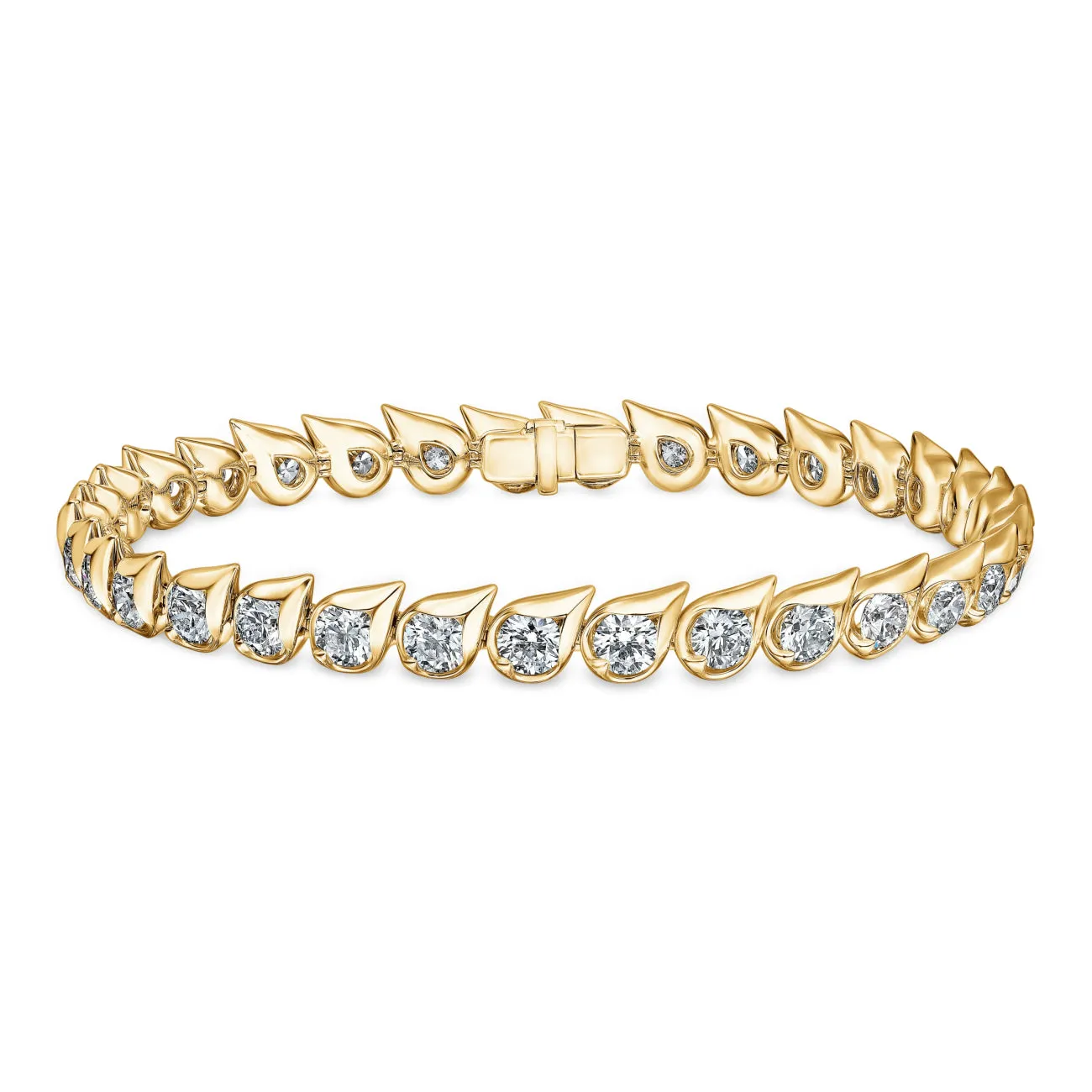 LU Droplet 18K Yellow Gold Diamond Bracelet