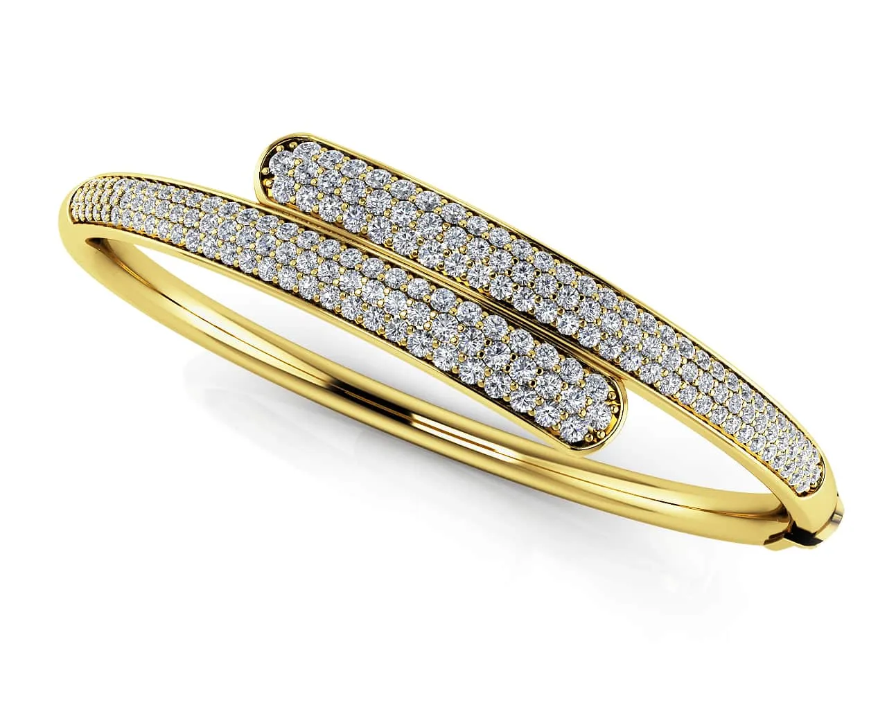 Luxe Lab-Grown Diamond Bangle with 2.24 ct.(finished) 1.2mm, 1.4mm, 1.6mm