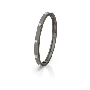 Macri Classica Bangle Bracelet in DLC treatment and 18k white gold