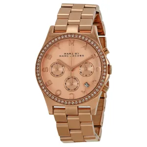 Marc by Marc Jacobs Henry Chronograph Rose Gold-tone Dial  Ladies Watch MBM3118
