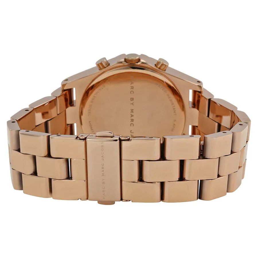 Marc by Marc Jacobs Henry Chronograph Rose Gold-tone Dial  Ladies Watch MBM3118