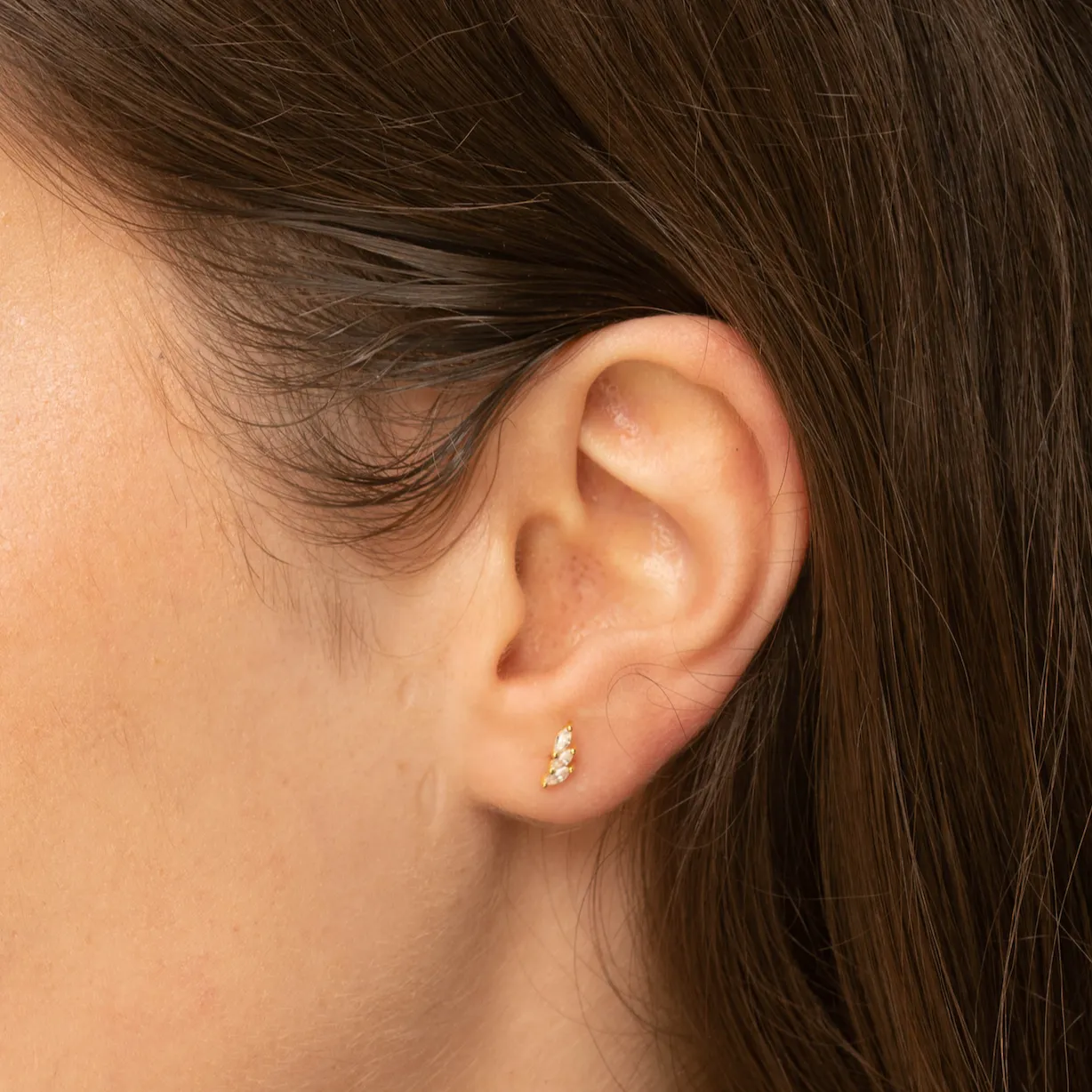 Marquise Cluster Sapphire Earrings