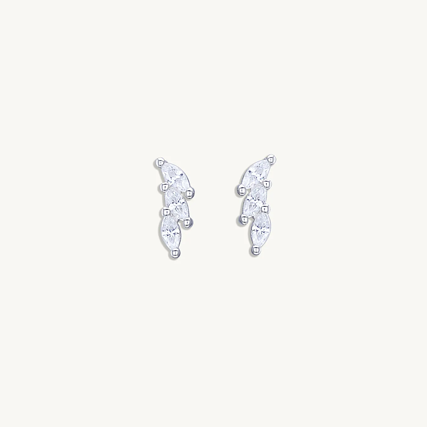Marquise Cluster Sapphire Earrings