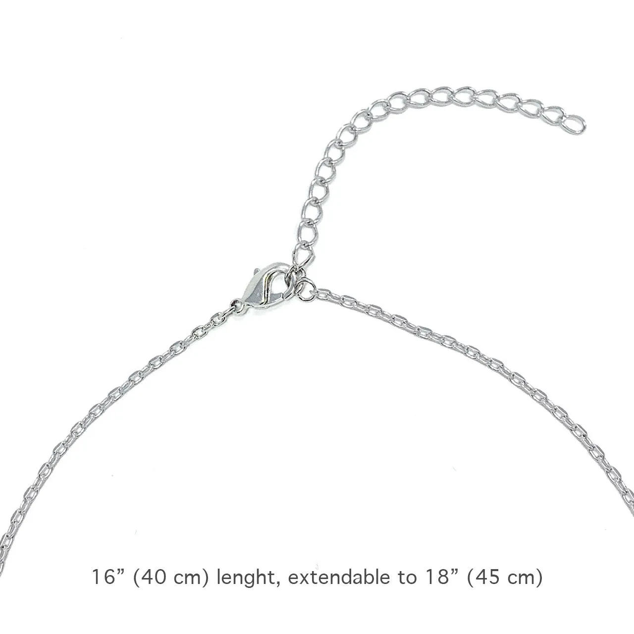 Mary Pendant Necklace with Pink Rose Drop Crystals from Swarovski Silver Toned Rhodium Plated