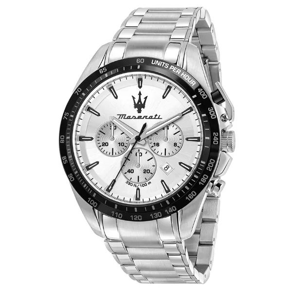 Maserati Traguardo Silver Stainless Steel Silver Dial Quartz Watch for Gents - R8873612049