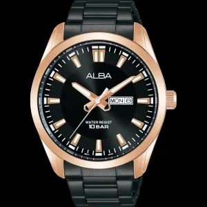 Mens Black & Rose Gold Daywear AJ6132X1