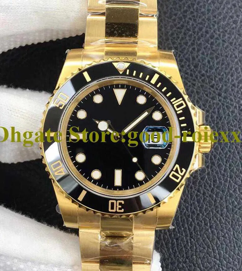 Mens Blue Black Green Ceramic Bezel Watch Automatic Cal.3135 Watches Men Dive Sport 904L Stainless Steel 3130 Yellow Gold VSF Wristwatches Diver'S 28800 Vph/Hz
