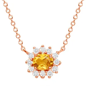 Mia Citrine and Diamond Necklace