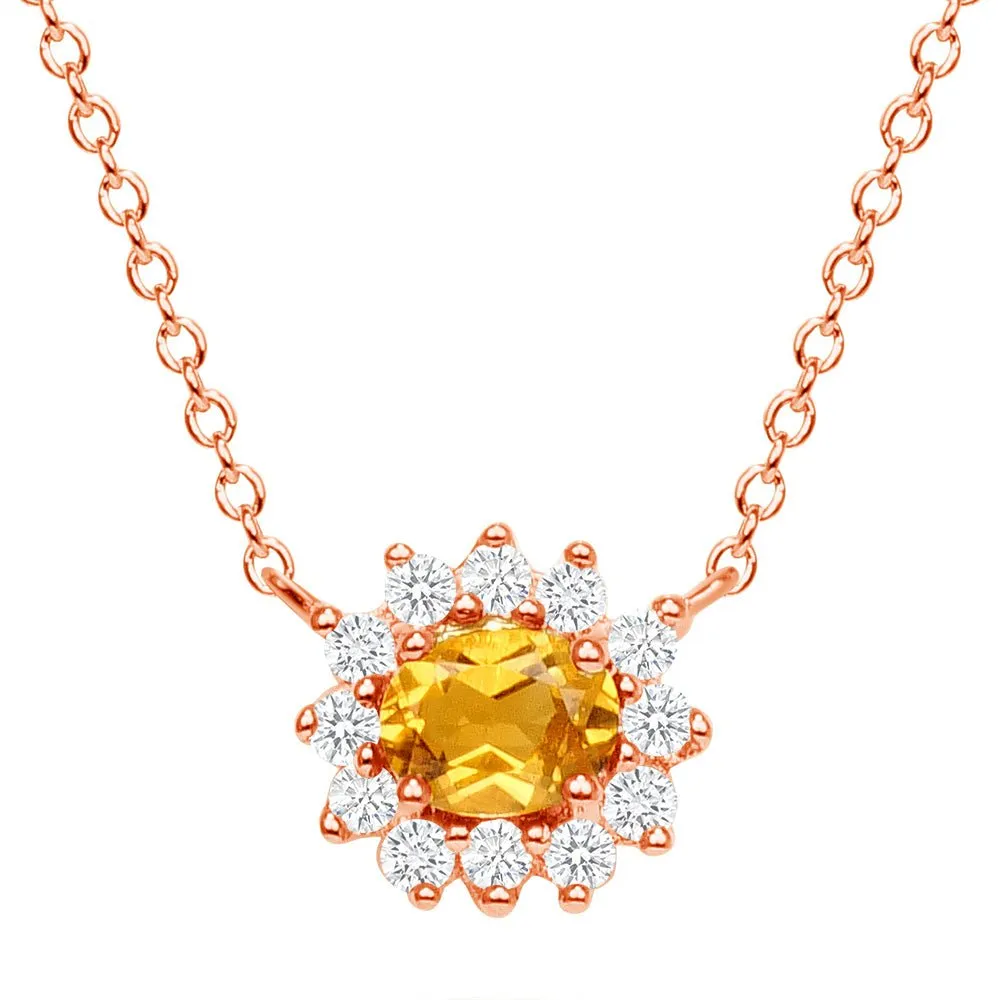 Mia Citrine and Diamond Necklace