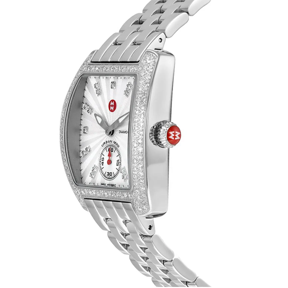 MICHELE URBAN MINI QUARTZ MOVEMENT DIAMOND WATCH