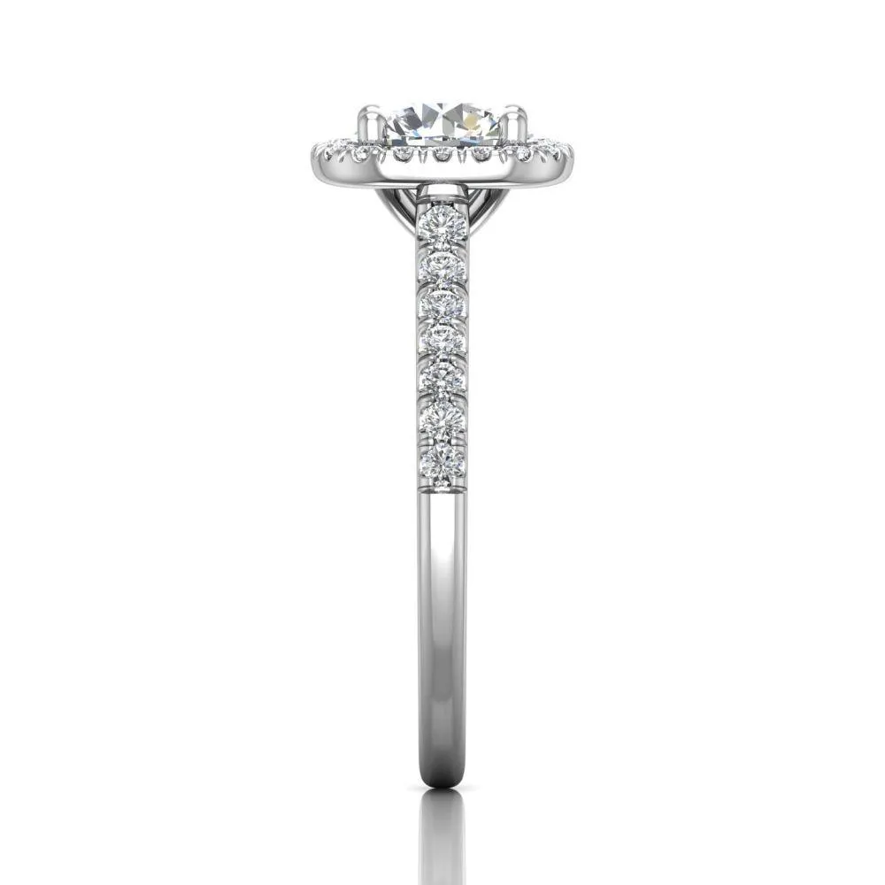 Micropave Halo Engagement Ring