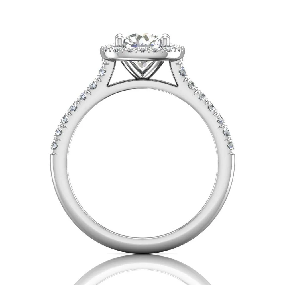 Micropave Halo Engagement Ring