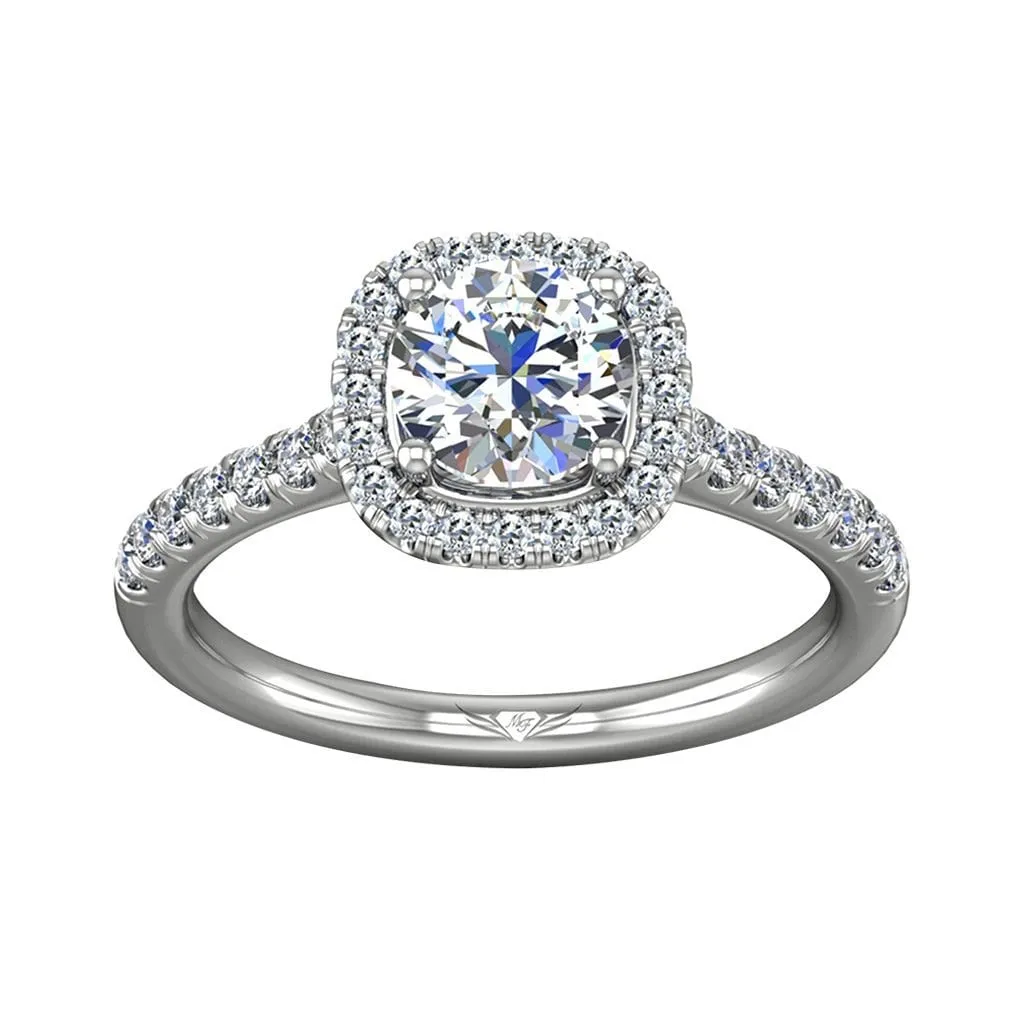 Micropave Halo Engagement Ring