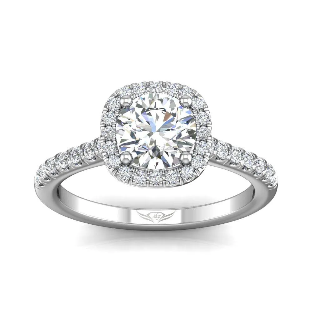 Micropave Halo Engagement Ring