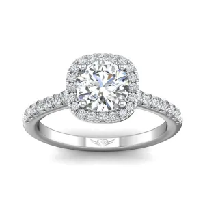 Micropave Halo Engagement Ring