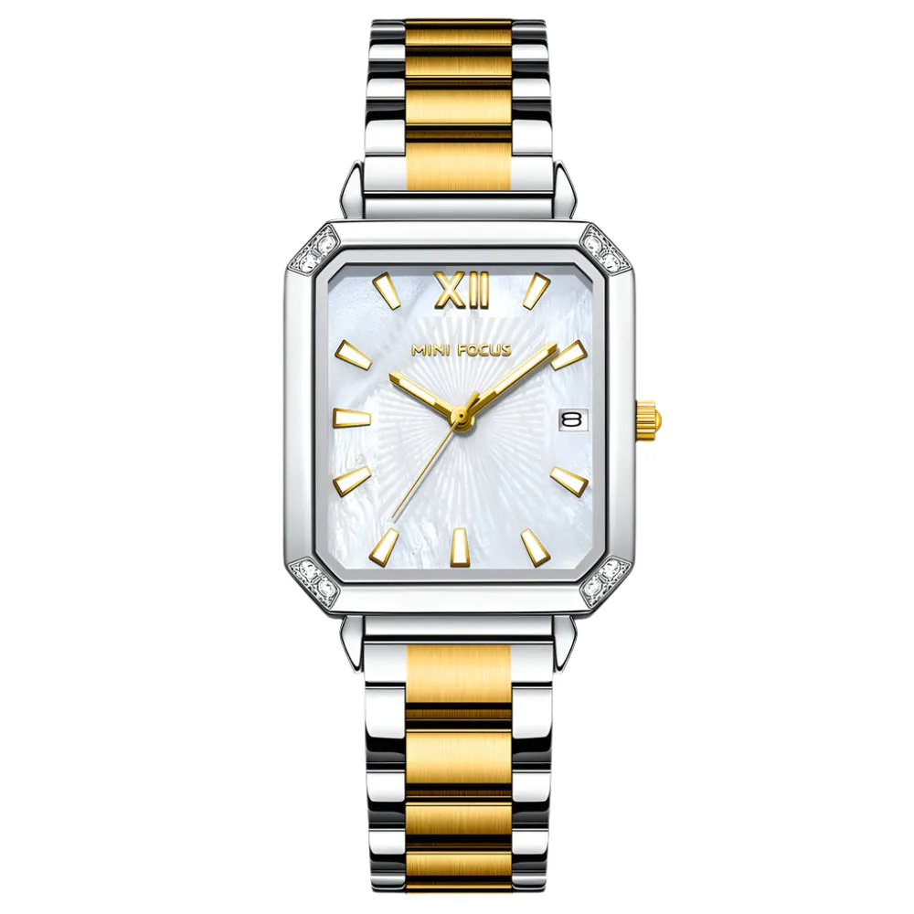 Mini Focus Two-tone Stainless Steel Mother Of Pearl Dial Quartz Watch for Ladies - MF0472L-01