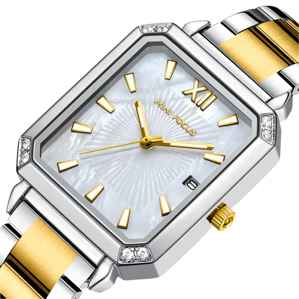 Mini Focus Two-tone Stainless Steel Mother Of Pearl Dial Quartz Watch for Ladies - MF0472L-01