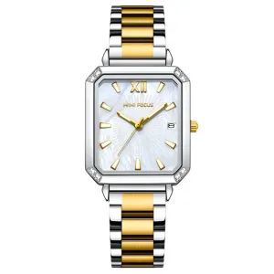 Mini Focus Two-tone Stainless Steel Mother Of Pearl Dial Quartz Watch for Ladies - MF0472L-01