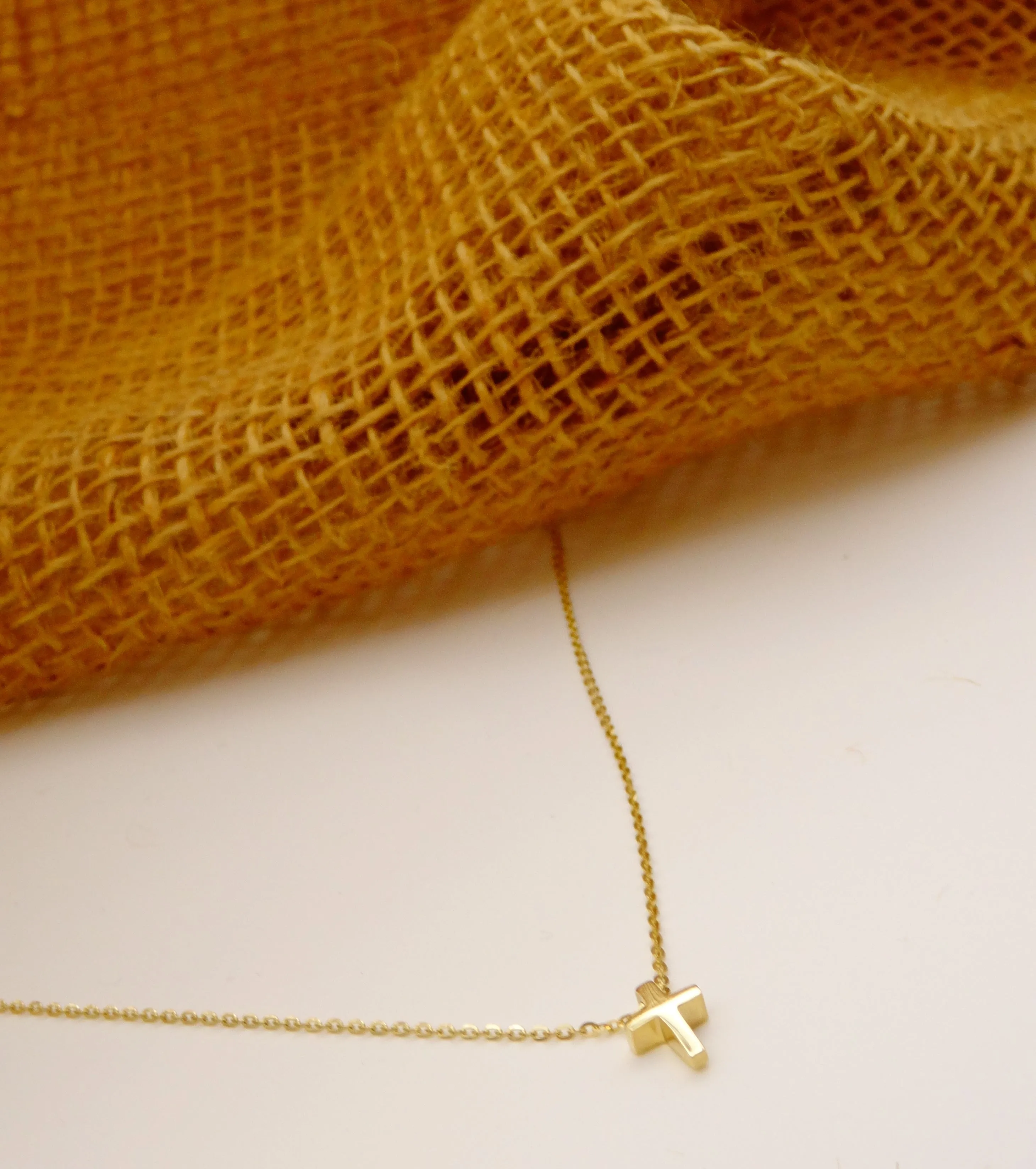 Miniature Square Cross Necklace