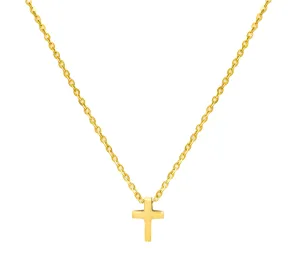 Miniature Square Cross Necklace