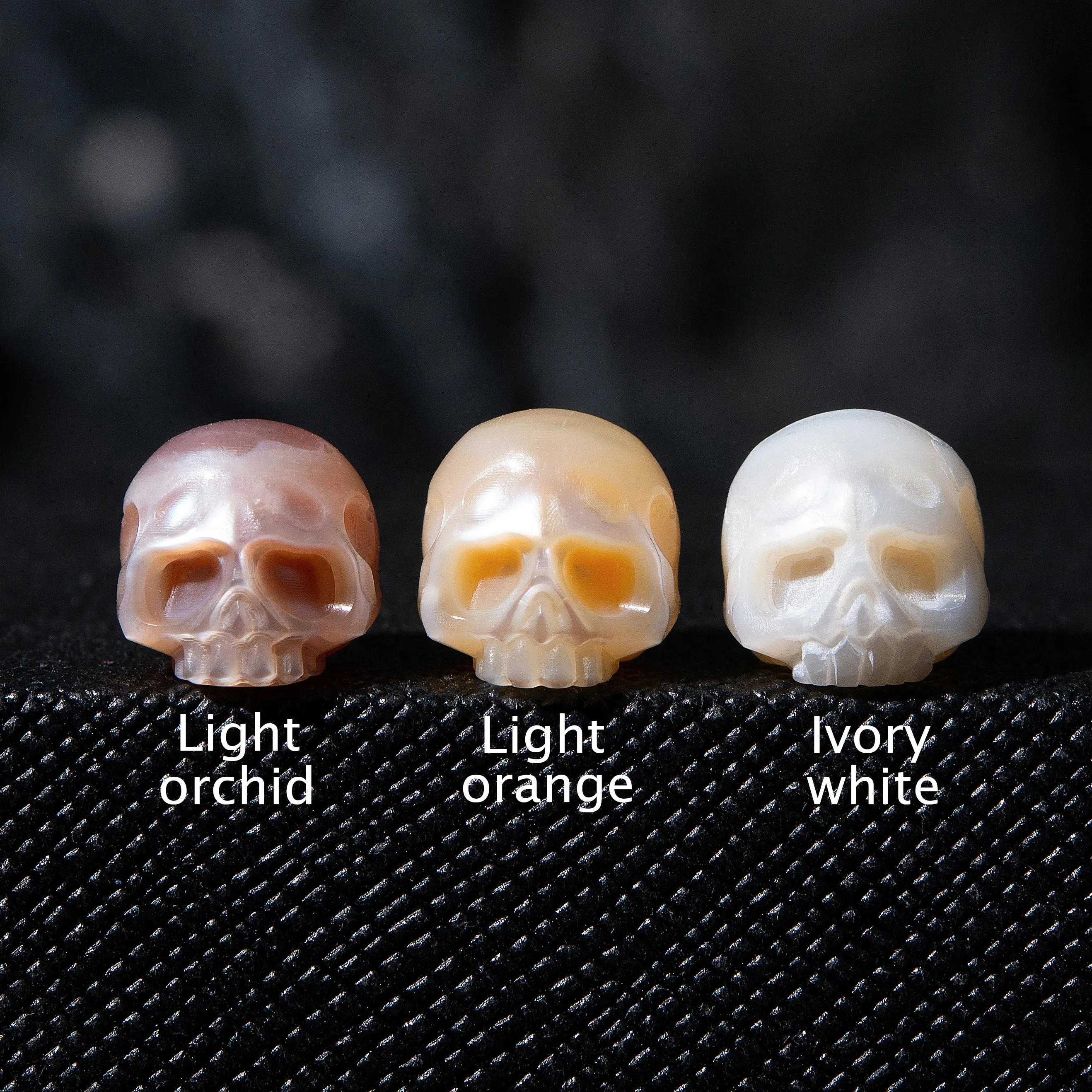 Minimalist Pearl Skull Solitaire Ring