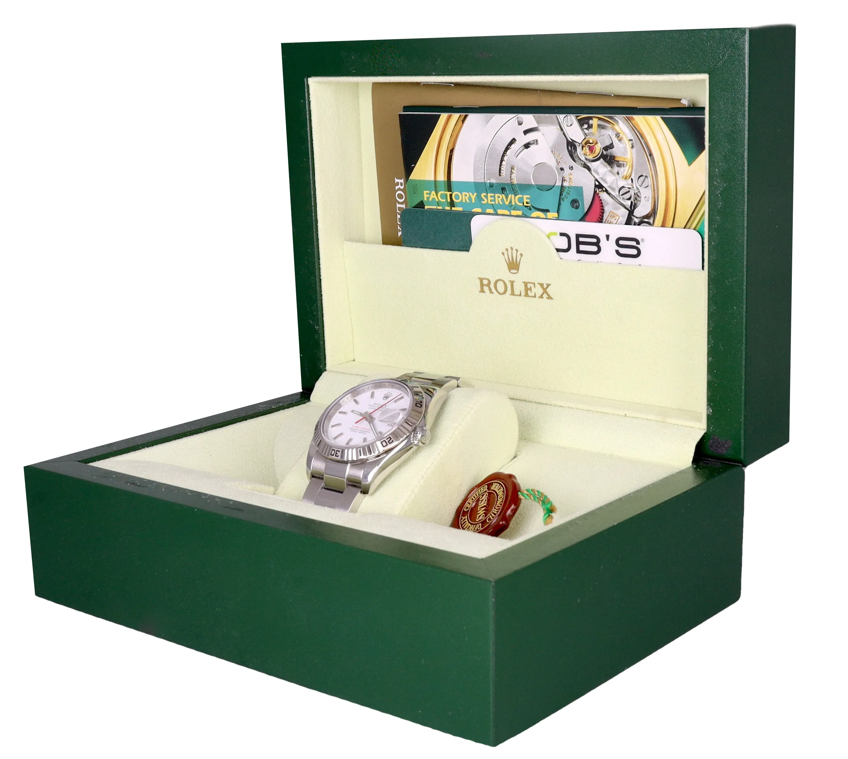 MINT 2005 Rolex DateJust 116264 Turn-O-Graph REHAUT RSC Thunderbird White Oyster
